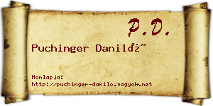 Puchinger Daniló névjegykártya
